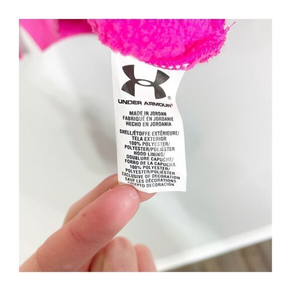 Under Armour Sweater Womens Hoodie Pullover Pink Logo Ladies Medium - Picture 6 of 6